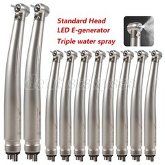1/5/10 E-generator Dental LED Fiber Optic High Speed Handpiece 4H 3-Water Spray