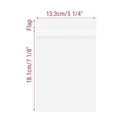 Golden State Art, 100 5 1/4 X 7 1/8 Clear Bags for 5×7 Photo Mats