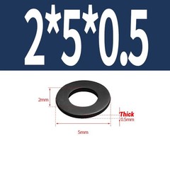 Black Flat Washers Grade 8.8 DIN 9021 Carbon Steel M2 M3 M4 M5 M6 M8 M10 to M30