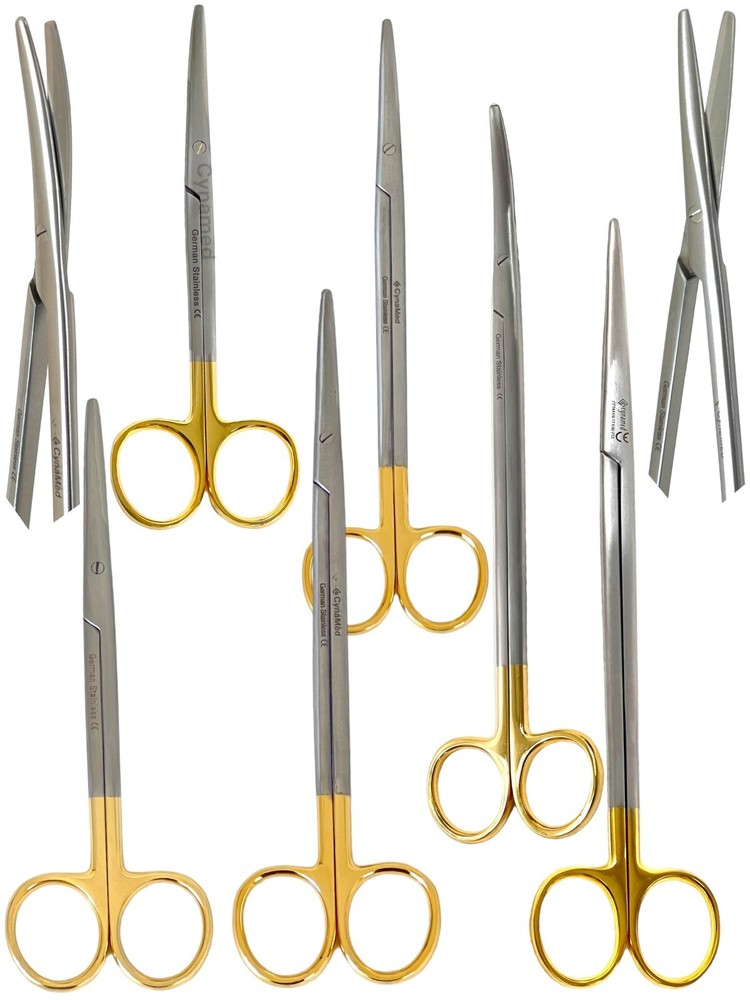 Premium German T/C Metzenbaum Dissecting Scissors Straight & Curved Tungsten Car
