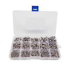 US 440pcs Stainless Steel Hex Socket Cap Head Bolts Screws Nuts M3 M4 M5 304 Kit