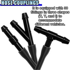 Car Windshield Washer Hose Kit, 4M/13Ft Rubber Washer Fluid Hose w Size: 31PCS