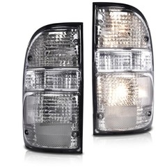 Tail Lights Toyota Tacoma 2001-2004 Smoky Lens Clear Housing Left&Right w/Bulbs