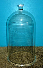 Vintage Pyrex Bell Jar w/ Flange 18in H 9.5in Dia Excellent Condition