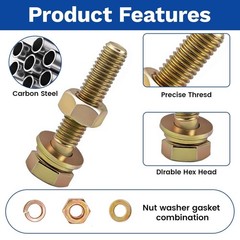 1020PCS Grade 8.8 Metric Bolt Assortment Kit M4 M5 M6 M8 Hex Bolts Nuts Washer