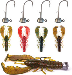 Ned Rig Baits Kit – Soft Plastic Worms & Crawfish for Bass Fishing