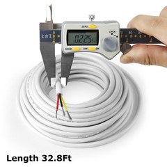 32.8FT 18 Gauge 3 Conductor Electrical Wire,18/3 Stranded Tinned Copper Low V…
