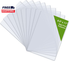 8.5 X 11 Hard Plastic Sheet Protectors Rigid Print Protectors Clear Waterproof