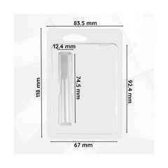 Clamshell Blister Packaging 1ml Flat Tip (1000 Count)