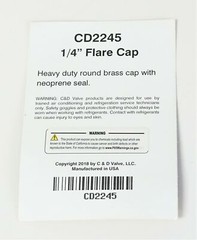 6 Pack of 1/4 inch Flare Caps for Refrigeration Access Ports C&D CD2245/6