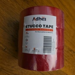 Stucco Tape 2 Inch x 60 Yards 3 Rolls UV Resistant Outdoor Masking Tape Red