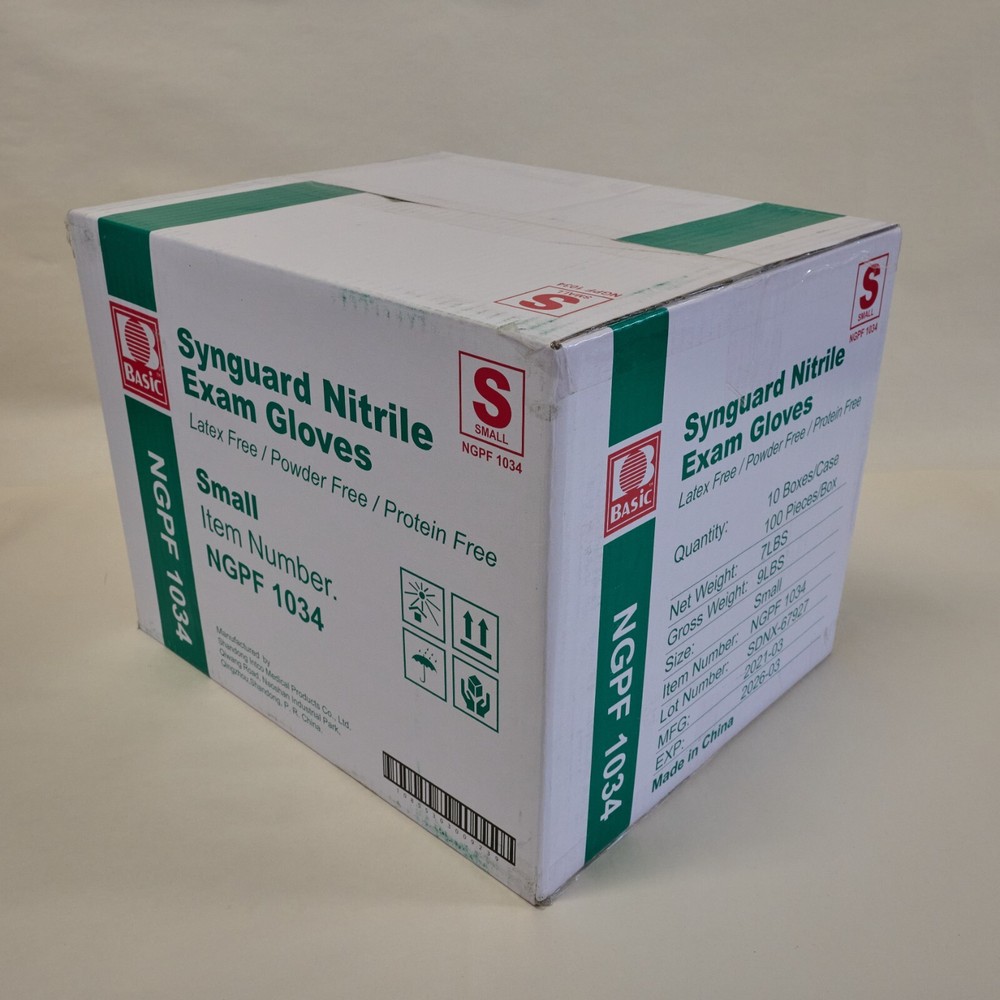 1000pcs Disposable Synguard Nitrile Exam Gloves Medical Gloves Latex Powder Free