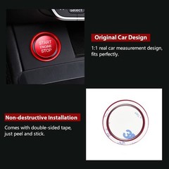 Car Accessories Fit for Audi A4 A5 A6 A7 Q5 Red Car Engine Start Button Cover…