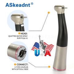 1:5 ratio Dental Fiber Optic LED Contra Angle Handpiece Inner 4 Spray /Rotor