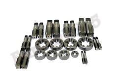 British Standard Pipe BSP/BSPP Tap and Die Set 24 Pieces 1/8″ to 1″