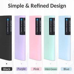 Art Portfolio 9″x12″, 40 Pockets Large Display Folder with 80 Pages, Heavy Du…