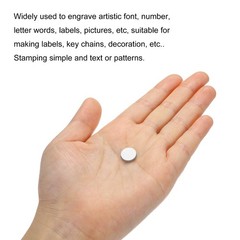 Stamping Blank Brass Round DIY Crafts Tags Silver, 10mm/0.4″, Pack of 12