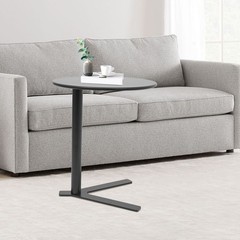 Side Table 22 Inches High Y-shaped Base Circular Top 88 Pounds Capacity Saving