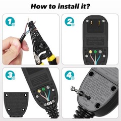 GFCI Replacement Plug Assembly Auto Reset 15 Amp 2 Prongs, 5 Years Warranty, Gro