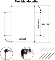 36 X 24 inches Magnetic Dry Erase Board with Aluminum Frame, Whiteboard