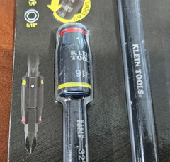 Klein Tools 32768 Impact Rated Driver Set Flip Socket 3-in-1 Bit Holder 1/4 5/16