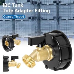 275 330 Gal IBC Tote Tank Hose Adapter 2″ Brass Fittings Faucet Shut-Off Valve