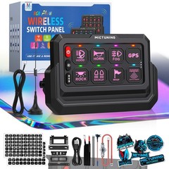 MICTUNING P1s-Wireless Range 328FT RGB Switch Panel Toggle Circuit Relay System