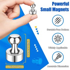 3pcs Neodymium Magnet Thumbtack Suction Super Strong Magnets for Fridge Hardware