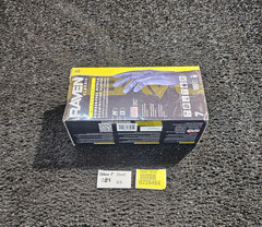 (QTY 400) SAS 66519 Raven Black Nitrile Gloves Powder Free 7mil Version, XL
