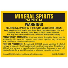 Brady 7287Pls Label, Mineral Spirits, Polyester, 2 7/8 In W, 2 In H