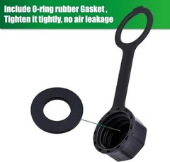 2-Pack Gas Can Vent Caps, Black Replacement Rear Vent Screw Caps for Most Fuel,