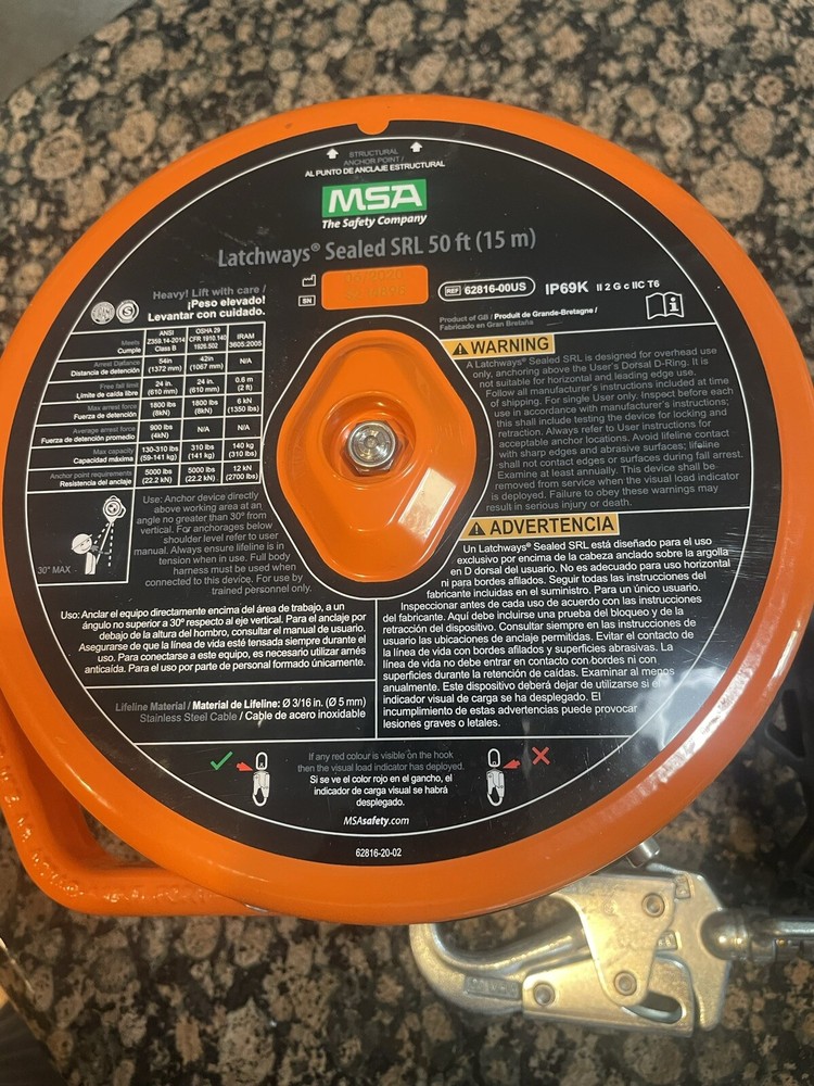 MSA latchways Self Retracting Lifeline (self)