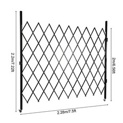 2m Single Folding Security Gate Rolling Door Gate 7.22’H x 7.5’W Fold Gate NEW