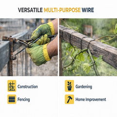 9 Gauge Black Annealed Steel Wire 50 lb Coil