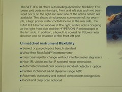 BRUKER VERTEX 70 MICHELSON ROCKSOLID INTERFEROMETER FTIR SPECTROSCOPY