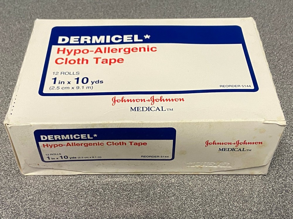 1″ Dermicel Hypo-allergenic Cloth Tape, 5144Johnson & Johnson,From 1 – 12 Rolls