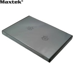 10 Pack Standard 14Mm Black Six (6) Disc DVD Cases with Double Sided Flip Tray