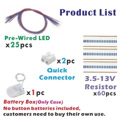 25PCS Pre-Wired 0805 SMD LEDs(Light Mode: Continuous Warm White Light) Micro …