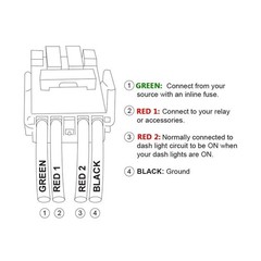 MICTUNING Backlit Fog Lights Symbol Push Button with Wiring Kit ON-Off Switch Re