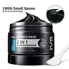 JVR Peel Off Face Mask, Blackhead Remover for Men, Charcoal, Deep Cleansing