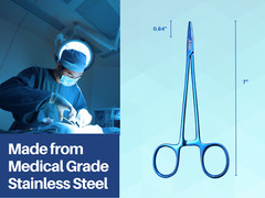 Mayo Hegar Needle Holder 7″ Needle Driver w/ TC Blue Plasma Inserts ARTMAN