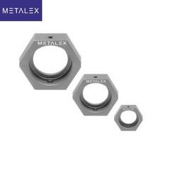 Hexagon Die Adapter Set Of 3 Pieces For Round Split Button Dies 13/16″ 1″ 1-1/2″