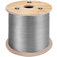 VEVOR T316 500Ft Stainless Steel Cable 1/8″ Cable Railing Wire Rope Cable 7×7