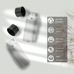 Eco-Friendly 12-Pack of 4ml Glass Vials – Versatile Leak-Proof Storage Bottles