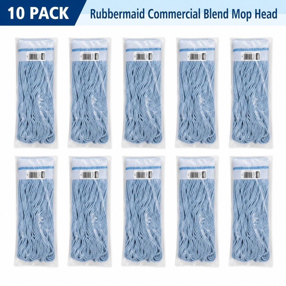 10 PACK Rubbermaid Commercial Blend Mop Head