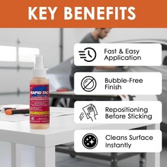 Rapid Tac Application Fluid 4oz Spray Bottle | Bubble-Free Application | Allo…