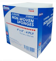 4×4 Non-woven Sponges Sterile, 4 Ply Disposable, 7444, Dukal (1 Case)