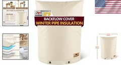 Sand Colored Backflow Preventer Insulation Cover for All Seasons – 16″W x 20″H