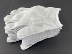 12 Pack Natural White String Grip Knit Cotton Work Gloves, XS/Small/Medium/Large