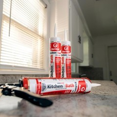 Duraguard 100% Waterproof Paintable Caulk 5.5 oz for Kitchen & Bath Repairs